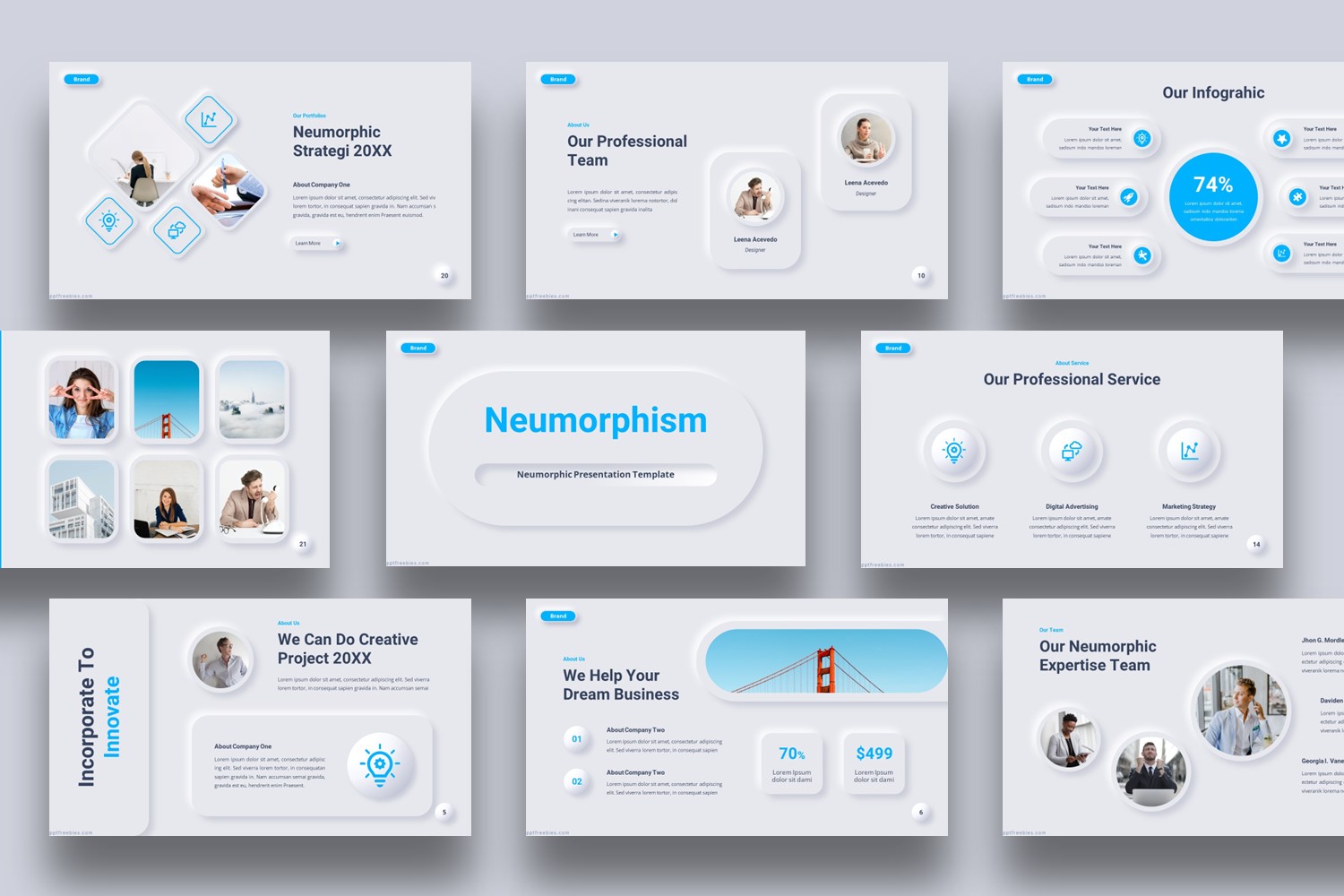 Neumorphism PowerPoint Template