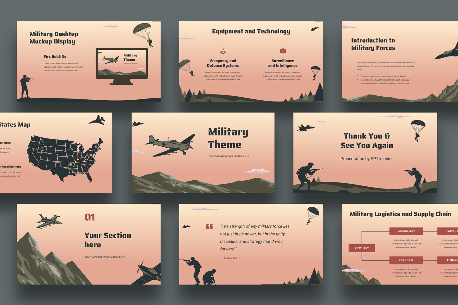 military powerpoint presentation templates