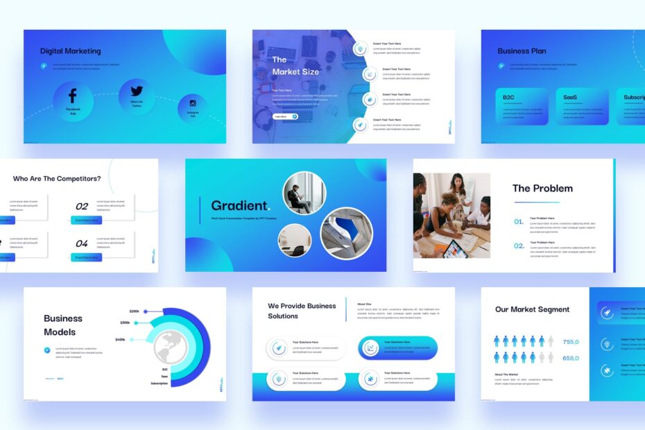 Gradient Pitch Deck presentation template