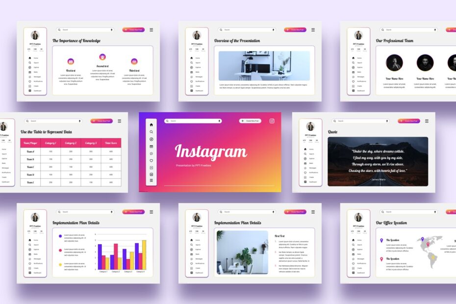 instagram powerpoint template