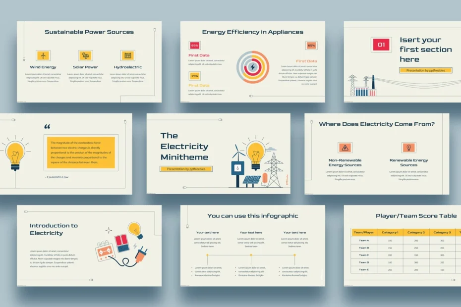 Electricity powerpoint template